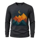 Zennovawear Crescent Mountain Night Sky Graphic Long Sleeve — Nature Lover Style