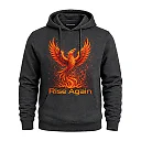 Zennovawear Phoenix Fire Art Graphic Hoodie — Rise Again Inspired Design