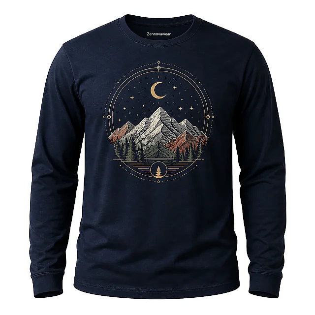 Zennovawear Crescent Mountain Graphic Long Sleeve — Boho Style