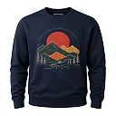 Zennovawear Retro Peaks Mountain Graphic Crewneck Sweatshirt — Nature Lover Gift