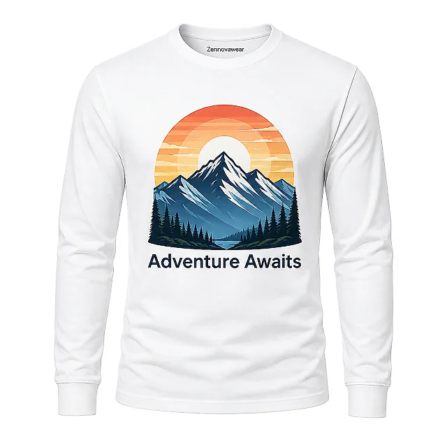 Zennovawear Adventure Sunrise Graphic Men Long Sleeve — Nature Lover Gift