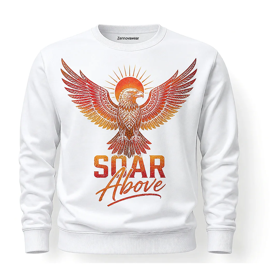 Zennovawear Fiery Eagle Graphic Sweatshirt — Adventure-Seeker's Style