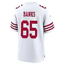 Zennovawear Aaron Banks 65 San Francisco 49ers NFC Champions Patch Game Men Jersey - White