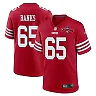 Zennovawear Aaron Banks 65 San Francisco 49ers NFC Champions Patch Game Men Jersey - Scarlet