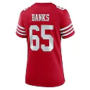 Zennovawear Aaron Banks 65 San Francisco 49ers Women's Game Jersey - Scarlet