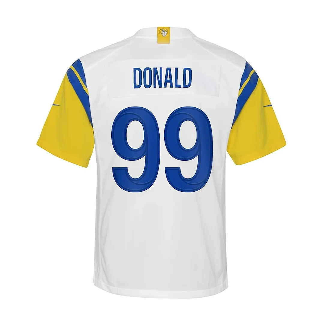 Zennovawear Aaron Donald 99 Los Angeles Rams YOUTH Game Jersey - White