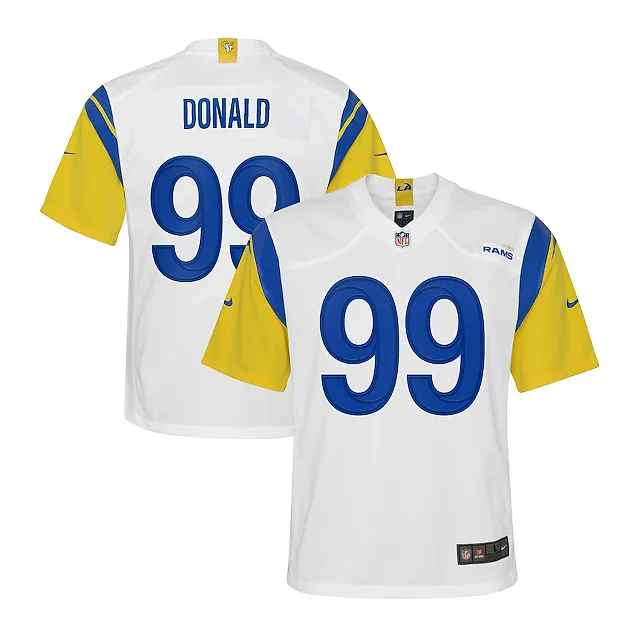 Zennovawear Aaron Donald 99 Los Angeles Rams YOUTH Game Jersey - White
