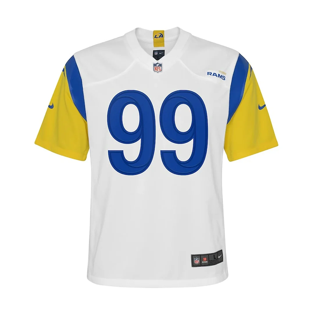 Zennovawear Aaron Donald 99 Los Angeles Rams YOUTH Game Jersey - White