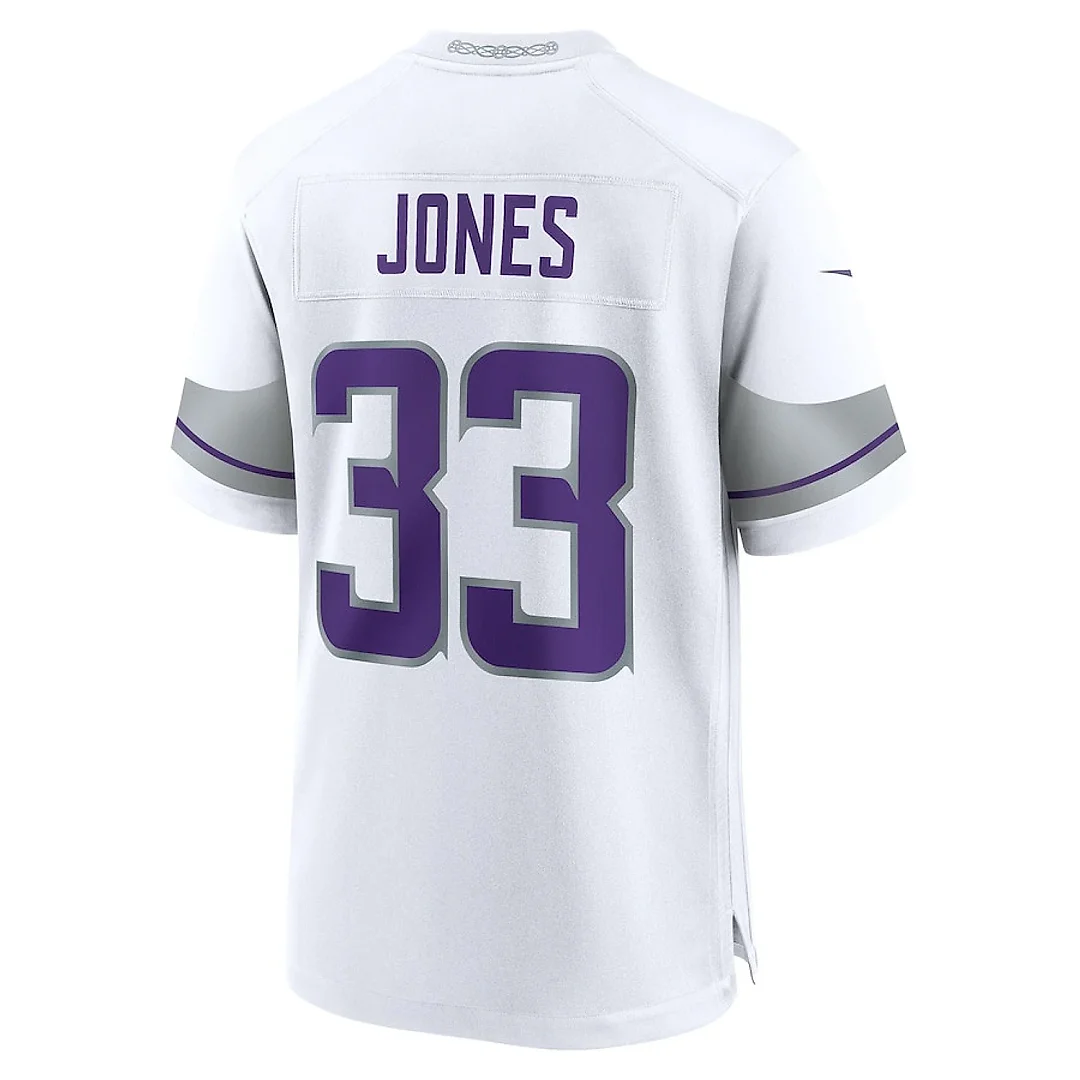 Zennovawear Aaron Jones 33 Minnesota Vikings Alternate Game Men Jersey - White