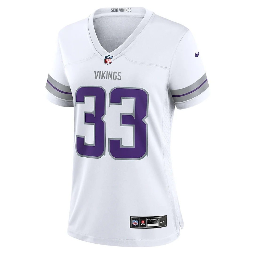 Zennovawear Aaron Jones 33 Minnesota Vikings Women's Alternate Game Jersey - White