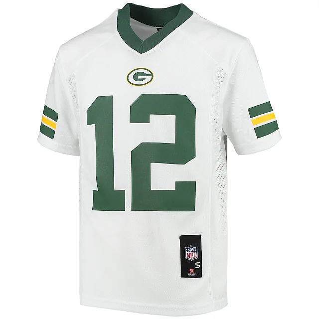 Zennovawear Aaron Rodgers 12 Green Bay Packers YOUTH Jersey - White
