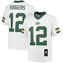 Zennovawear Aaron Rodgers 12 Green Bay Packers YOUTH Jersey - White