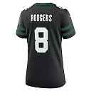 Zennovawear Aaron Rodgers 8 New York Jets Alternate Game Jersey - Women, Black