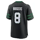 Zennovawear Aaron Rodgers 8 New York Jets Alternate Game Jersey - Men, Legacy Black
