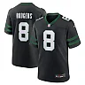 Zennovawear Aaron Rodgers 8 New York Jets Alternate Game Men Jersey - Legacy Black