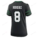 Zennovawear Aaron Rodgers 8 New York Jets Alternate Game Women Jersey - Legacy Black