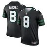 Zennovawear Aaron Rodgers 8 New York Jets Alternate Legend Jersey - Men, Legacy Black