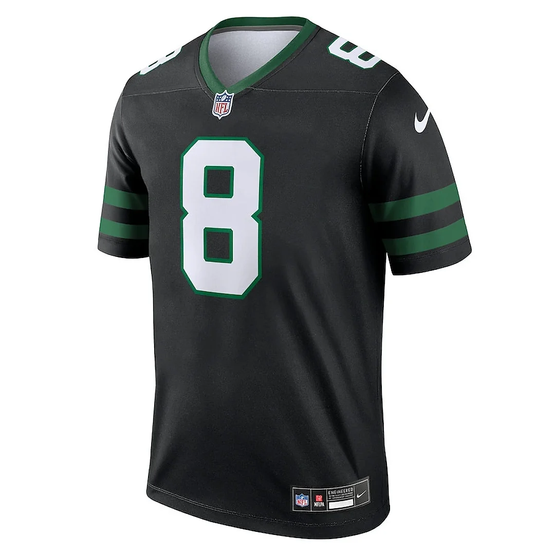 Zennovawear Aaron Rodgers 8 New York Jets Alternate Legend Jersey - Men, Legacy Black