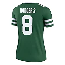 Zennovawear Aaron Rodgers 8 New York Jets Alternate Legend Jersey, Women Legacy Green