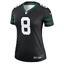 Zennovawear Aaron Rodgers 8 New York Jets Alternate Legend Jersey, Women Legacy Black