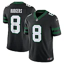 Zennovawear Aaron Rodgers 8 New York Jets Alternate Vapor F.U.S.E. Limited Jersey - Men, Legacy Black