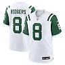 Zennovawear Aaron Rodgers 8 New York Jets Classic Alternate Game Men Jersey - White