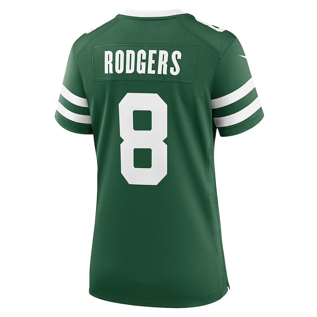 Zennovawear Aaron Rodgers 8 New York Jets Game Jersey - Women, Green