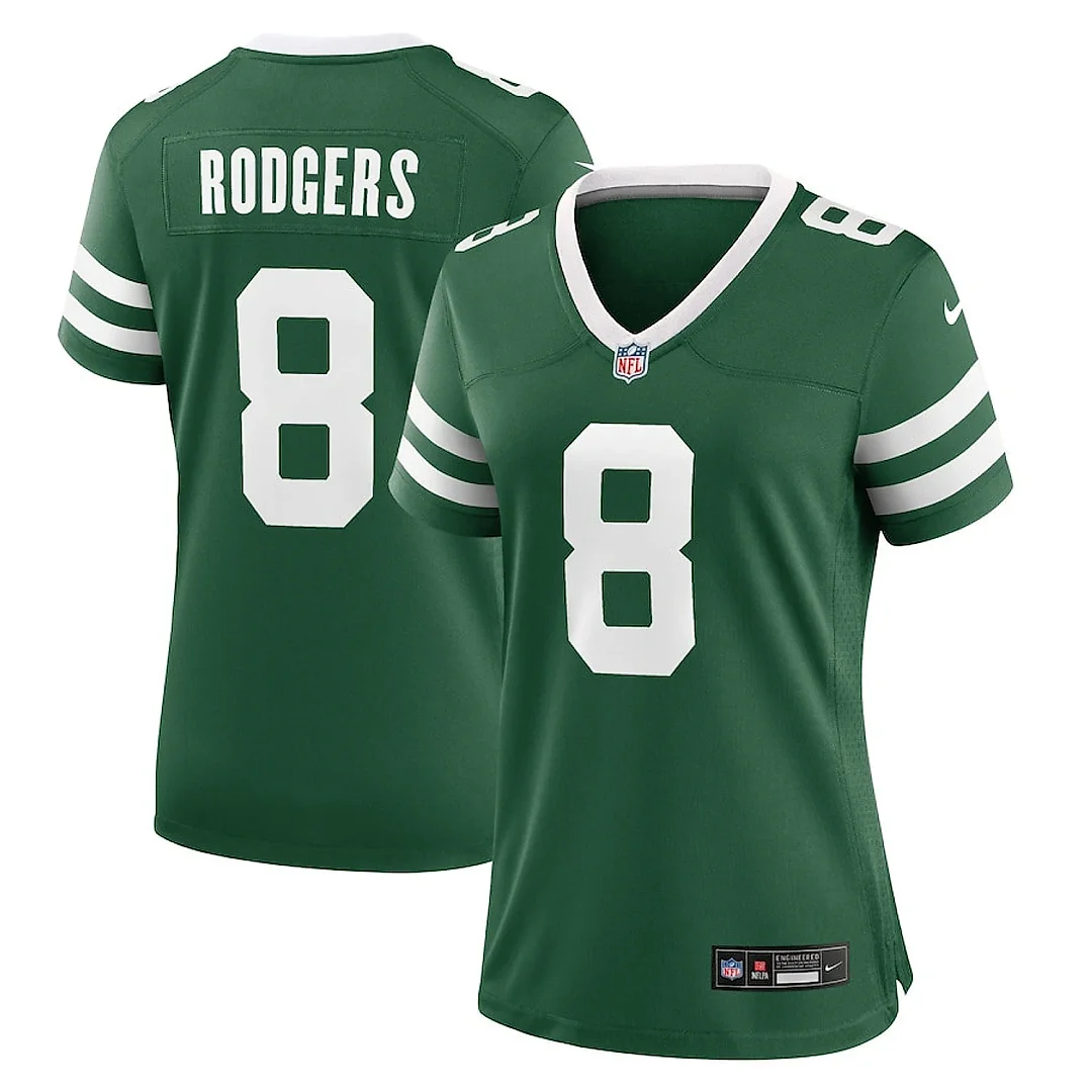 Zennovawear Aaron Rodgers 8 New York Jets Game Jersey - Women, Green