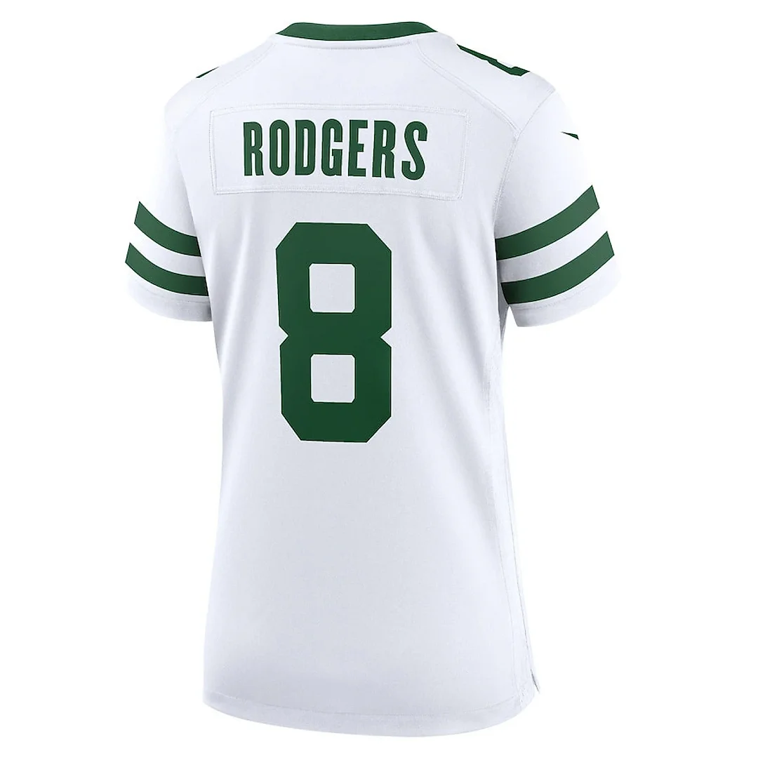 Zennovawear Aaron Rodgers 8 New York Jets Game Jersey - Women, White