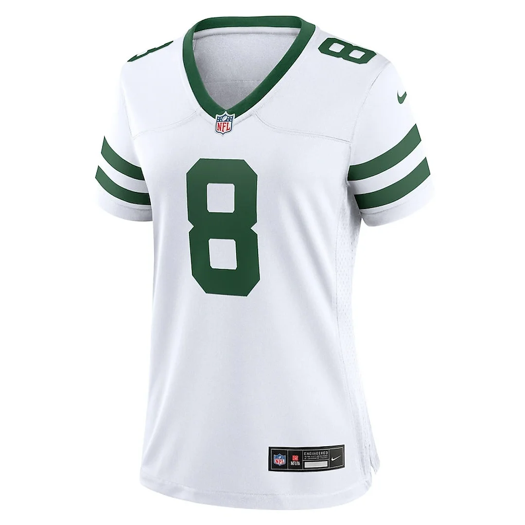 Zennovawear Aaron Rodgers 8 New York Jets Game Jersey - Women, White