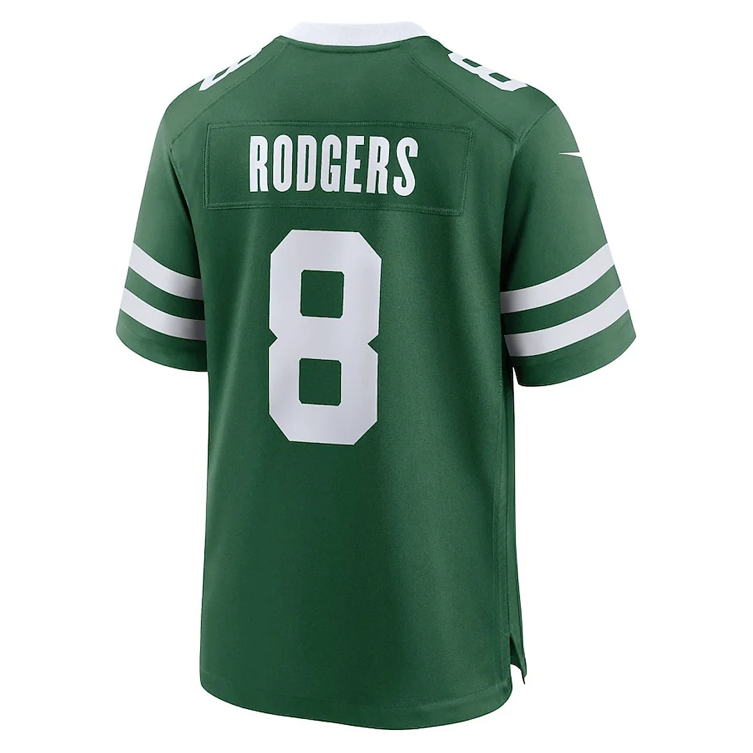 Zennovawear Aaron Rodgers 8 New York Jets Game Men Jersey - Legacy Green