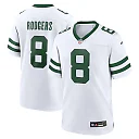 Zennovawear Aaron Rodgers 8 New York Jets Game YOUTH Jersey - Legacy White
