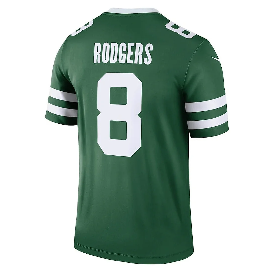 Zennovawear Aaron Rodgers 8 New York Jets Legend Jersey - Men, Legacy Green