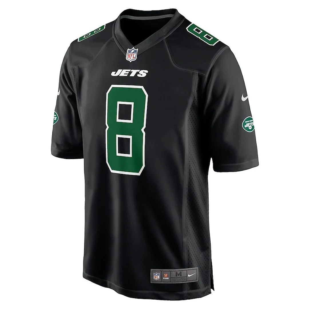 Zennovawear Aaron Rodgers 8 New York Jets Men Fashion Game Jersey - Black