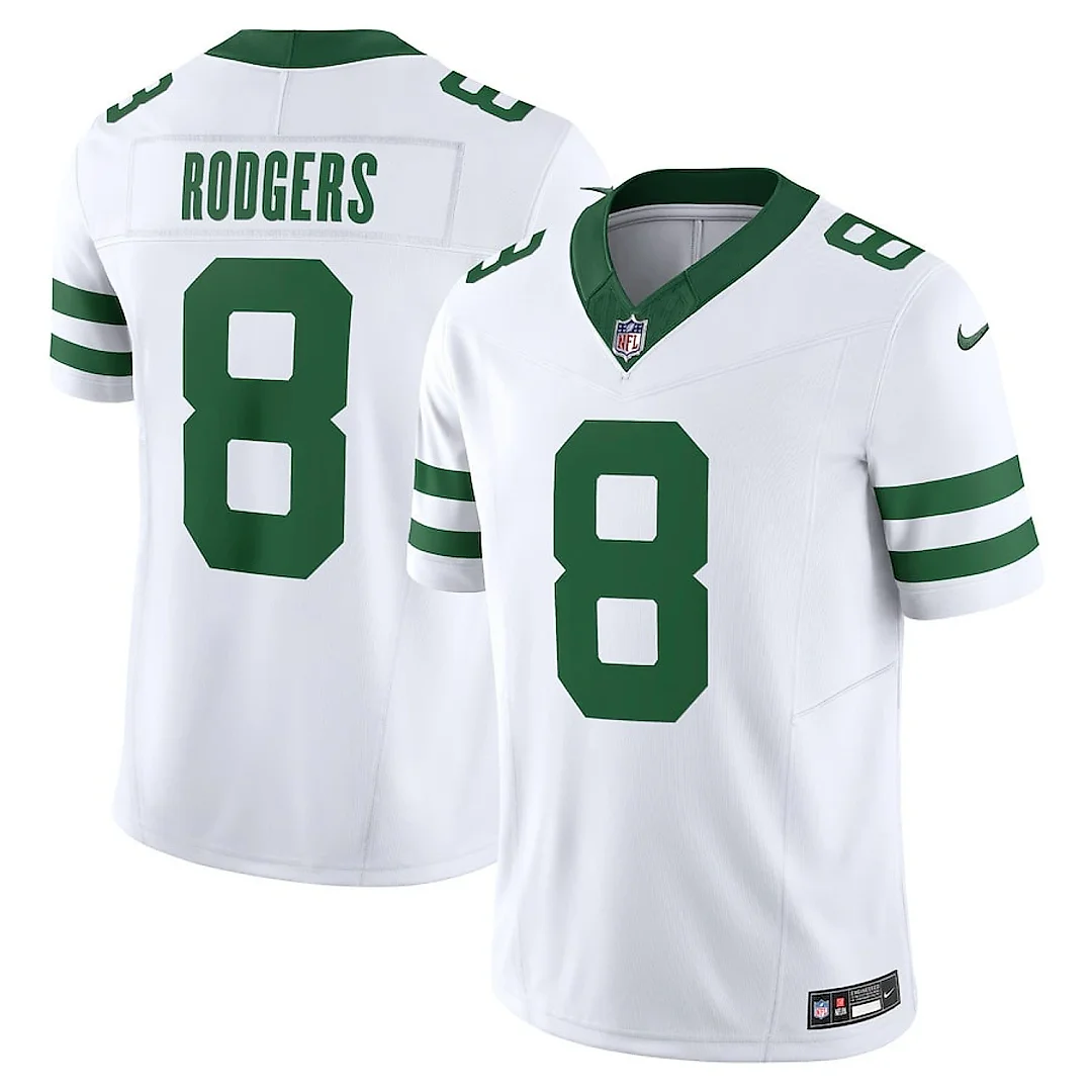 Zennovawear Aaron Rodgers 8 New York Jets Vapor F.U.S.E. Limited Jersey - Men, Legacy White
