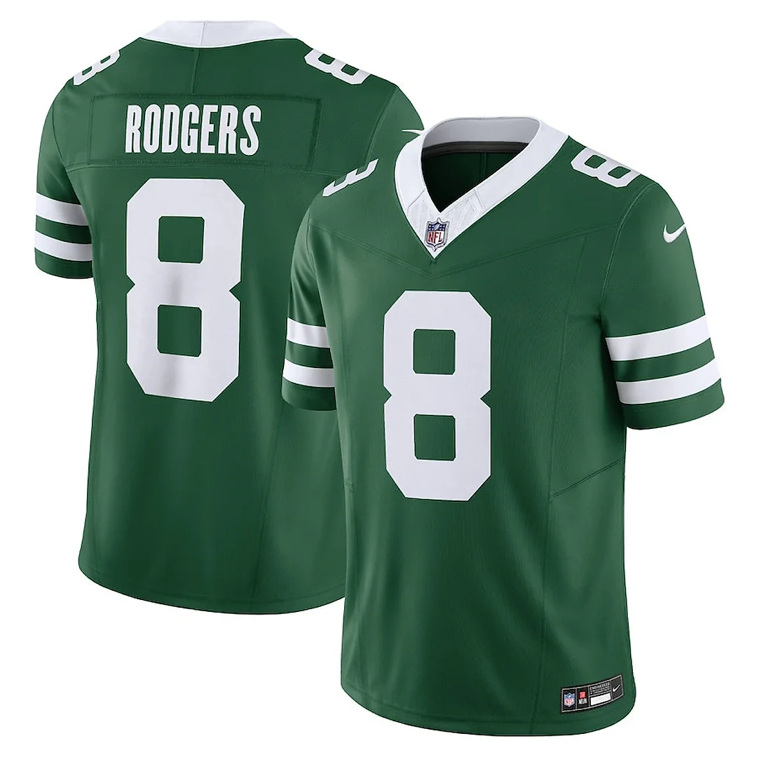 Zennovawear Aaron Rodgers 8 New York Jets Vapor F.U.S.E. Limited Jersey - Men, Legacy Green
