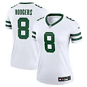 Zennovawear Aaron Rodgers 8 New York Jets Women Alternate Legend Jersey - Spotlight White