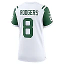 Zennovawear Aaron Rodgers 8 New York Jets Women's Classic Alternate Game Jersey - White
