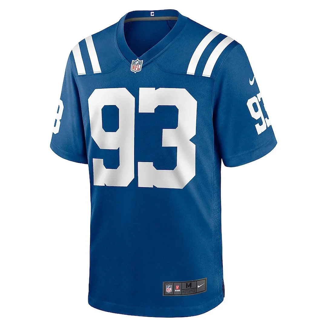 Zennovawear Adam Gotsis 93 Indianapolis Colts Team Game Men Jersey - Royal