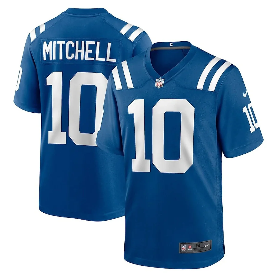 Zennovawear Adonai Mitchell 10 Indianapolis Colts Game Men Jersey - Royal