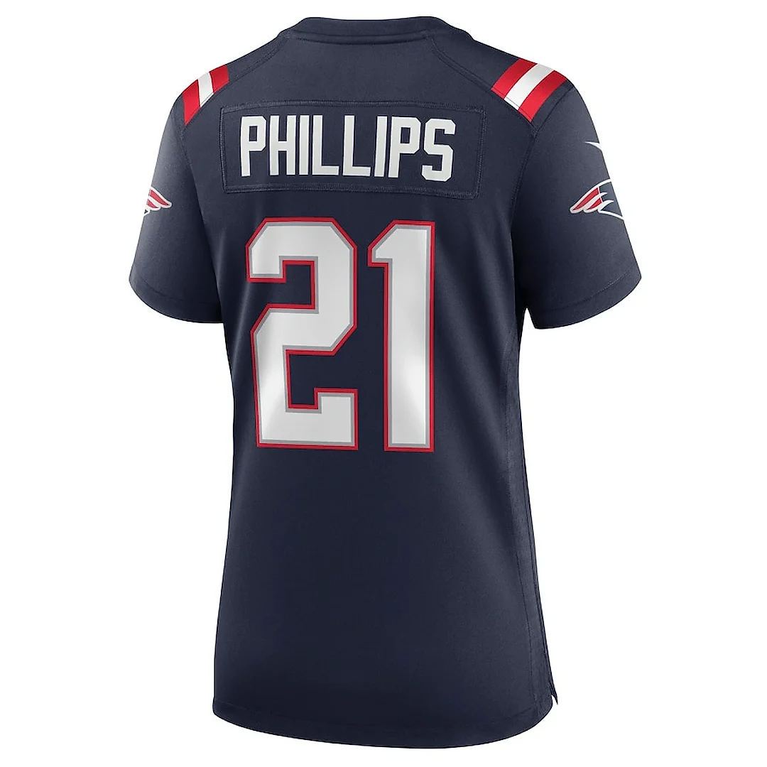 Zennovawear Adrian Phillips 21 New England Patriots Women Game Jersey - Navy