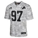 Zennovawear Aidan Hutchinson 97 Detroit Lions 2024 Salute to Service Game YOUTH Jersey - Arctic Camo