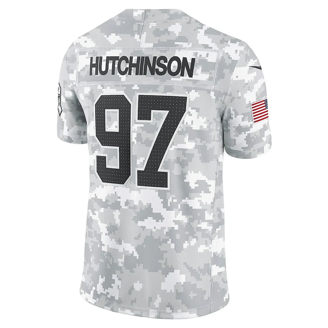 Zennovawear Aidan Hutchinson 97 Detroit Lions 2024 Salute to Service Limited Men Jersey - Arctic Camo