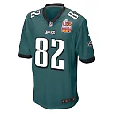 Zennovawear Ainias Smith 82 Philadelphia Eagles Super Bowl LIX Champions Patch Game Men Jersey - Midnight Green