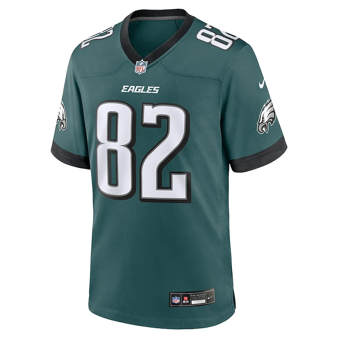 Zennovawear Ainias Smith 82 Philadelphia Eagles Team Game Men Jersey - Midnight Green