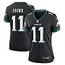 Zennovawear A.J. Brown 11 Philadelphia Eagles Alternate Game Women Jersey - Black