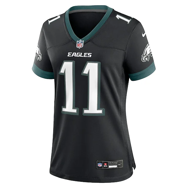 Zennovawear A.J. Brown 11 Philadelphia Eagles Alternate Game Women Jersey - Black