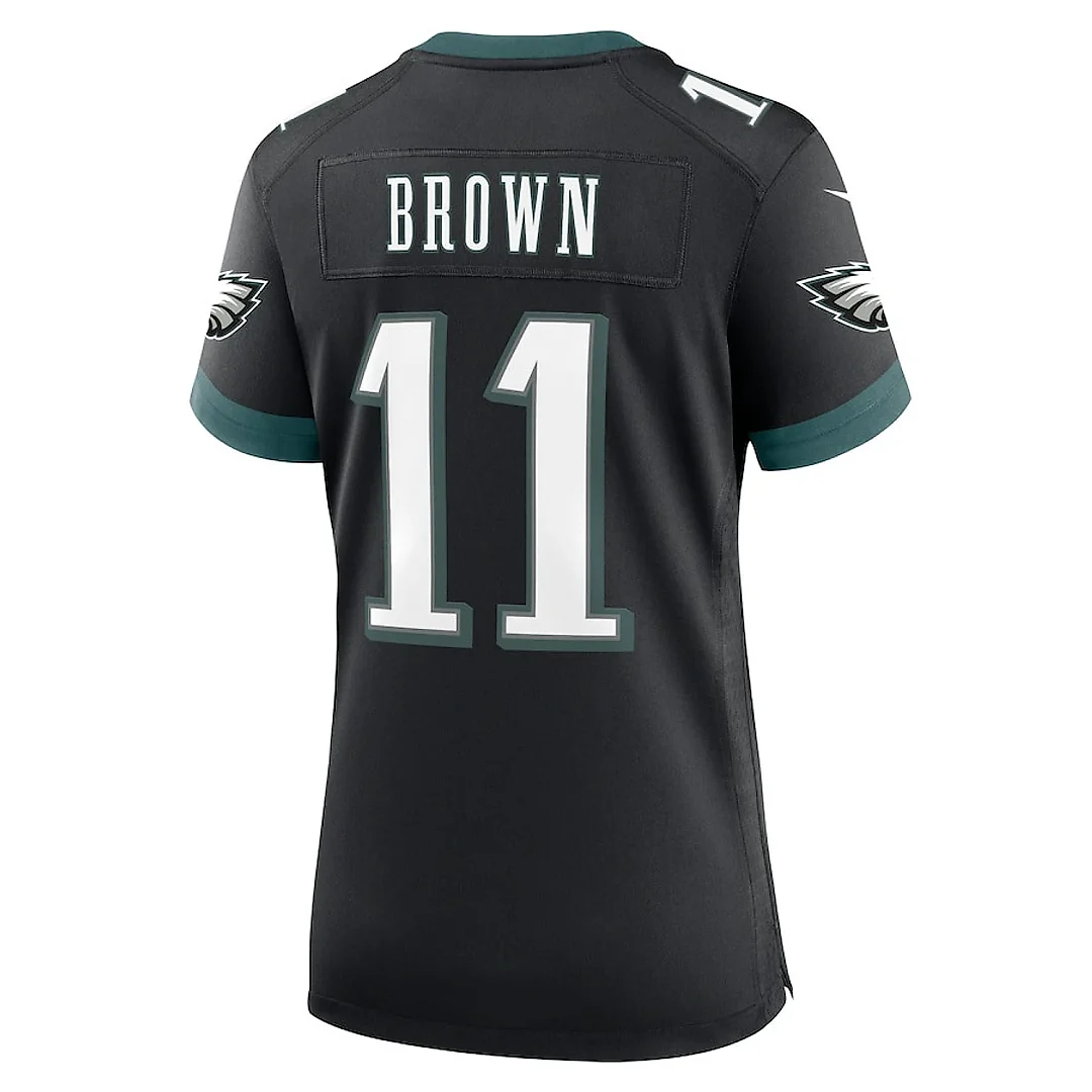 Zennovawear A.J. Brown 11 Philadelphia Eagles Alternate Game Women Jersey - Black