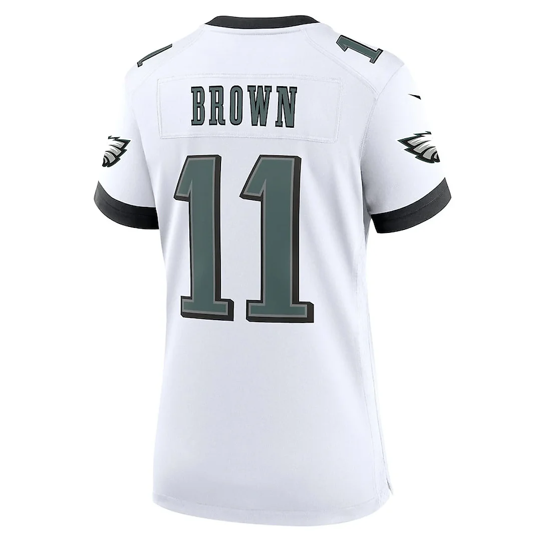 Zennovawear A.J. Brown 11 Philadelphia Eagles Game Women Jersey - White