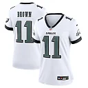 Zennovawear A.J. Brown 11 Philadelphia Eagles Game Women Jersey - White